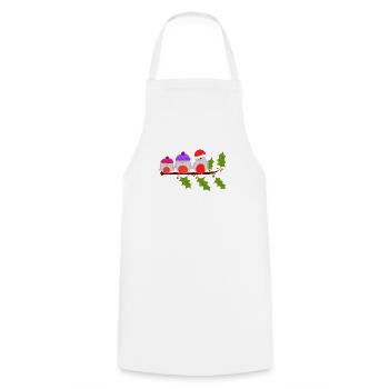 Robin - Cooking Apron - white - Front - AI Model Male 185 dark (185cm)