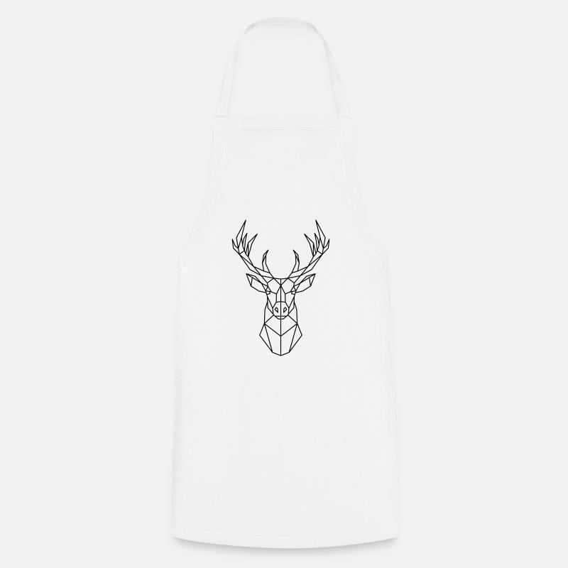 Cerf géometrique - Tablier de cuisine - blanc