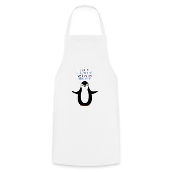 Un pingouin heureux - Tablier de cuisine - blanc - Devant - AI Model Male 185 dark (185cm)