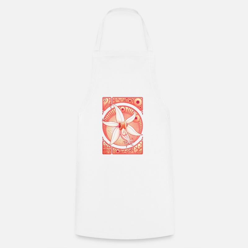 Orchid - Cooking Apron - white