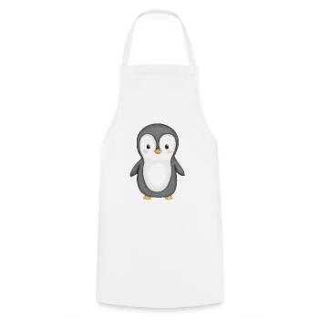 süßer Pinguin - Kochschürze - Weiß - Vorne - AI Model Male 185 dark (185cm)