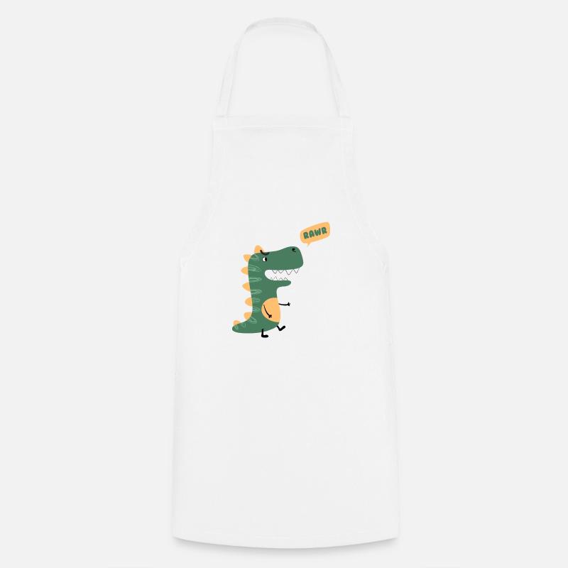 Dinosaurier - Kochschürze - Weiß