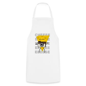 Say Cheese, Photo Cheese - Cooking Apron - white - Front - AI Model Male 185 dark (185cm)
