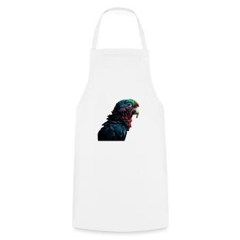 La perruche multicolore - Tablier de cuisine - blanc - Devant - AI Model Male 185 dark (185cm)