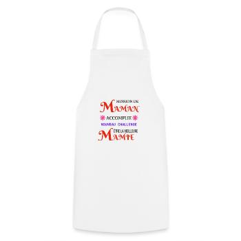 Granny Announces Pregnancy - Cooking Apron - white - Front - AI Model Male 185 dark (185cm)