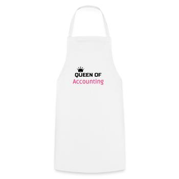 comptable / comptabilité / compter / chiffre - Tablier de cuisine - blanc - Devant - AI Model Male 185 dark (185cm)