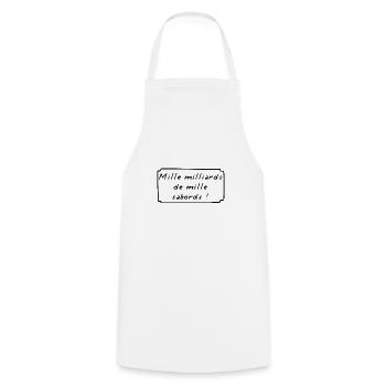 Mille Milliards de Mille Sabords ! BD - Tablier de cuisine - blanc - Devant - AI Model Male 185 dark (185cm)