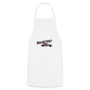 Old car in Seligman in Arizona, US Road 66 - Cooking Apron - white - Front - AI Model Male 185 dark (185cm)
