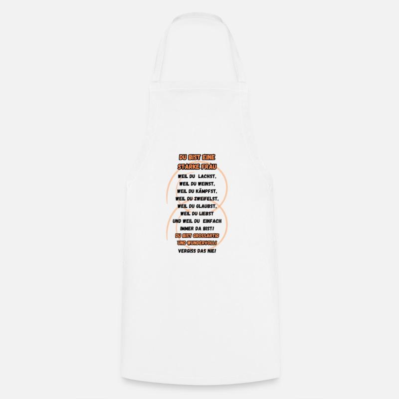Indomitable Spirit - Cooking Apron - white