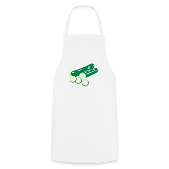 courgettes g1 - Cooking Apron - white - Front - AI Model Male 185 dark (185cm)