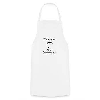 J'peux pas j'ai Parapente - Tablier de cuisine - blanc - Devant - AI Model Male 185 dark (185cm)