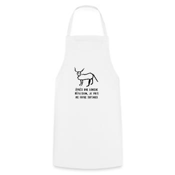 coucou petite perruche françois embrouille tatoo - Tablier de cuisine - blanc - Devant - AI Model Male 185 dark (185cm)