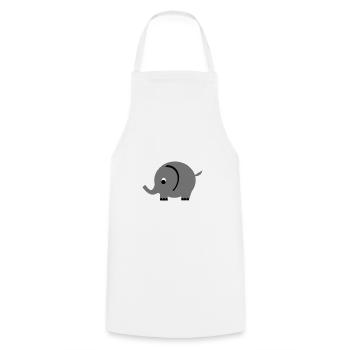 elephant - Cooking Apron - white - Front - AI Model Male 185 dark (185cm)