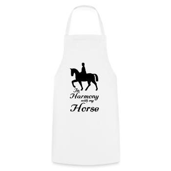 Dicton équestre, Cheval, Animal, Équitation, Sports, Cadeau - Tablier de cuisine - blanc - Devant - AI Model Male 185 dark (185cm)
