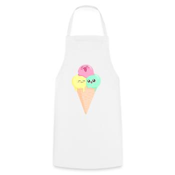 niedliches Eis Sommer Kawaii - Kochschürze - Weiß - Vorne - AI Model Male 185 dark (185cm)