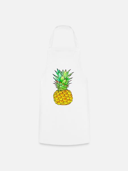 Ananas farbenfroh - Kochschürze - Weiß