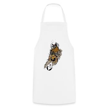 Superbe design égyptien, anubis à l’œil - Tablier de cuisine - blanc - Devant - AI Model Male 185 dark (185cm)