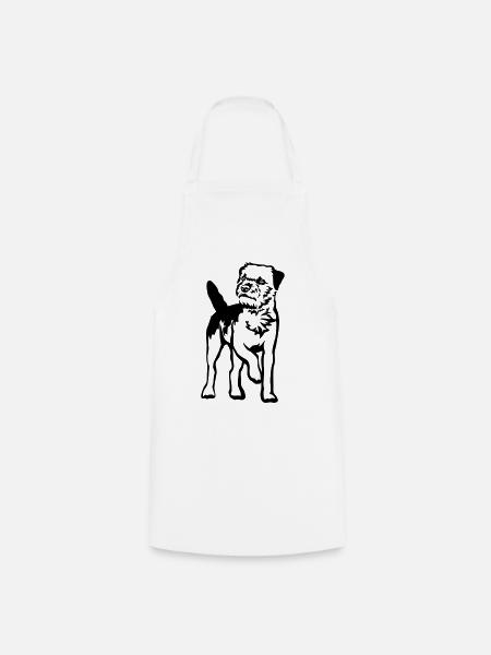 Border Terrier - Kochschürze - Weiß