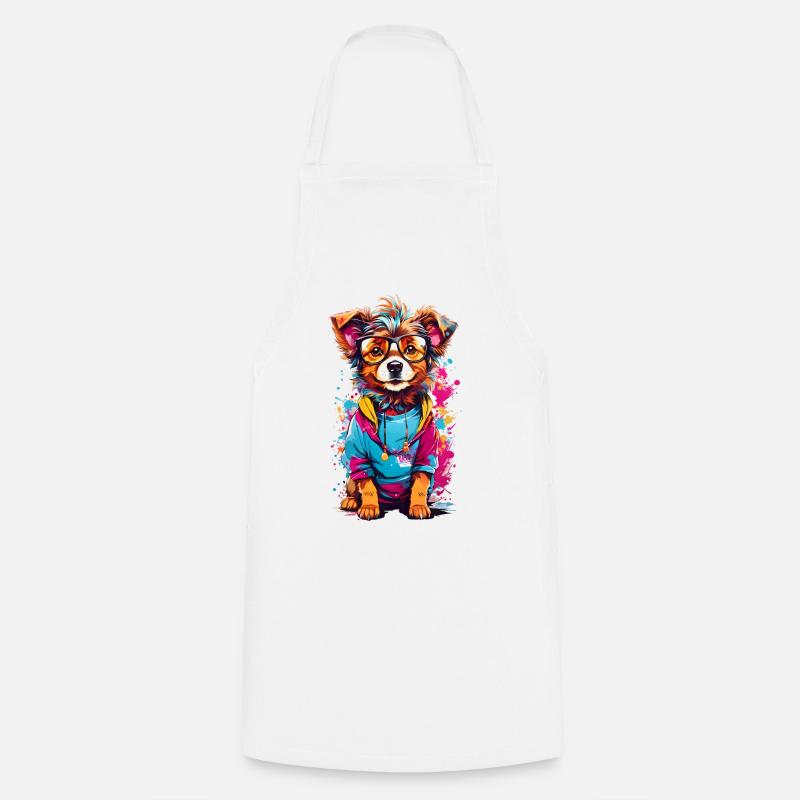 Chien mignon - Tablier de cuisine - blanc