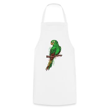 Animal, Zoo, Bird, Parrot, Bird Lover, Pet - Cooking Apron - white - Front - AI Model Male 185 dark (185cm)