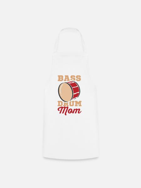 Bass Drummer Mutter - Kochschürze - Weiß