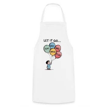 Inspirierendes Let It Go Design Kunst für Männer - Kochschürze - Weiß - Vorne - AI Model Male 185 dark (185cm)