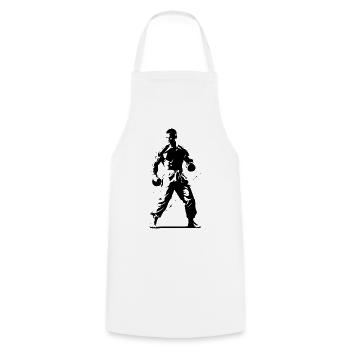 Kickboxer - Cooking Apron - white - Front - AI Model Male 185 dark (185cm)