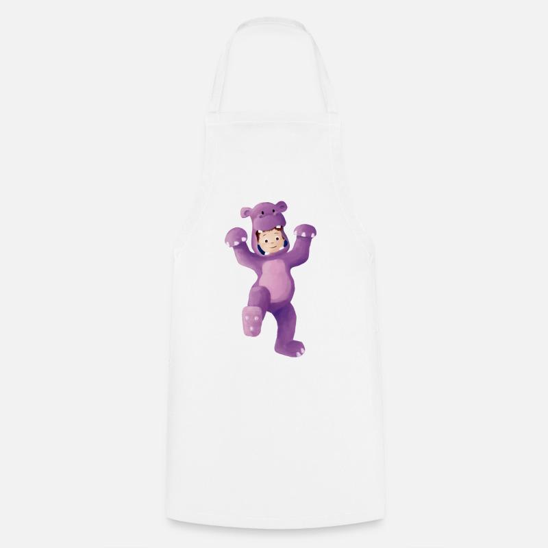 Boy dressed as a hippopotamus - Cooking Apron - white