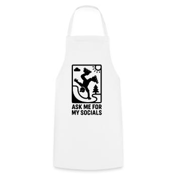 Inline Skate Social Media Fame Cool Kids - Cooking Apron - white - Front - AI Model Male 185 dark (185cm)