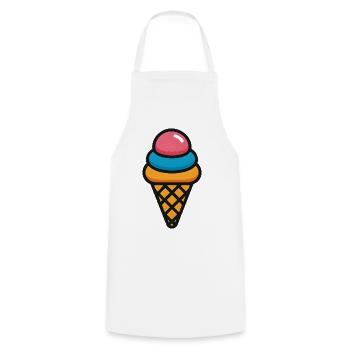 Glass i i strut i sommarfärger - Cooking Apron - white - Front - AI Model Male 185 dark (185cm)