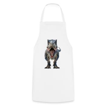 Tyrannosaurus Rex - Cooking Apron - white - Front - AI Model Male 185 dark (185cm)