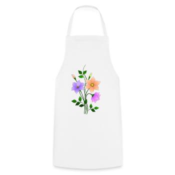 Fleur - Tablier de cuisine - blanc - Devant - AI Model Male 185 dark (185cm)