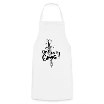 We have a lot of them! - Cooking Apron - white - Front - AI Model Male 185 dark (185cm)