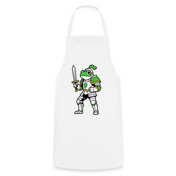 Chevalier Grenouille - Tablier de cuisine - blanc - Devant - AI Model Male 185 dark (185cm)