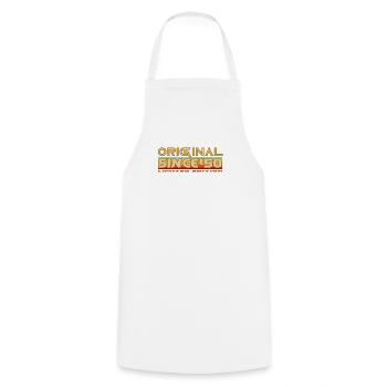 Original since 1950 Limited Edition - Cooking Apron - white - Front - AI Model Male 185 dark (185cm)