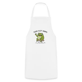 Happy Frog - Toad-ally Happy - Cooking Apron - white - Front - AI Model Male 185 dark (185cm)