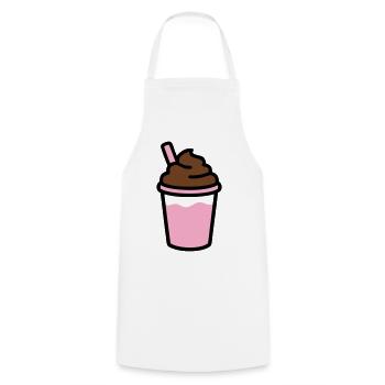 Iced Coffee Smoothie Logo - Cooking Apron - white - Front - AI Model Male 185 dark (185cm)