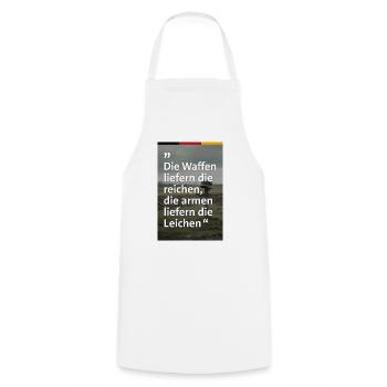 Anti Wehrpflicht Design - Kochschürze - Weiß - Vorne - AI Model Male 185 dark (185cm)