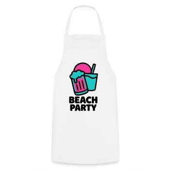 Beach Party Bierkruege Logo - Kochschürze - Weiß - Vorne - AI Model Male 185 dark (185cm)