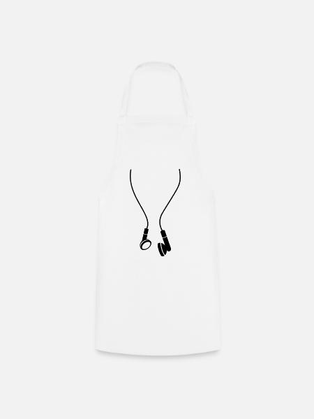 headphones - Kochschürze - Weiß