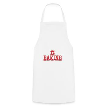 La cuisson est ma thérapie - Baking is my therapy - Tablier de cuisine - blanc - Devant - AI Model Male 185 dark (185cm)