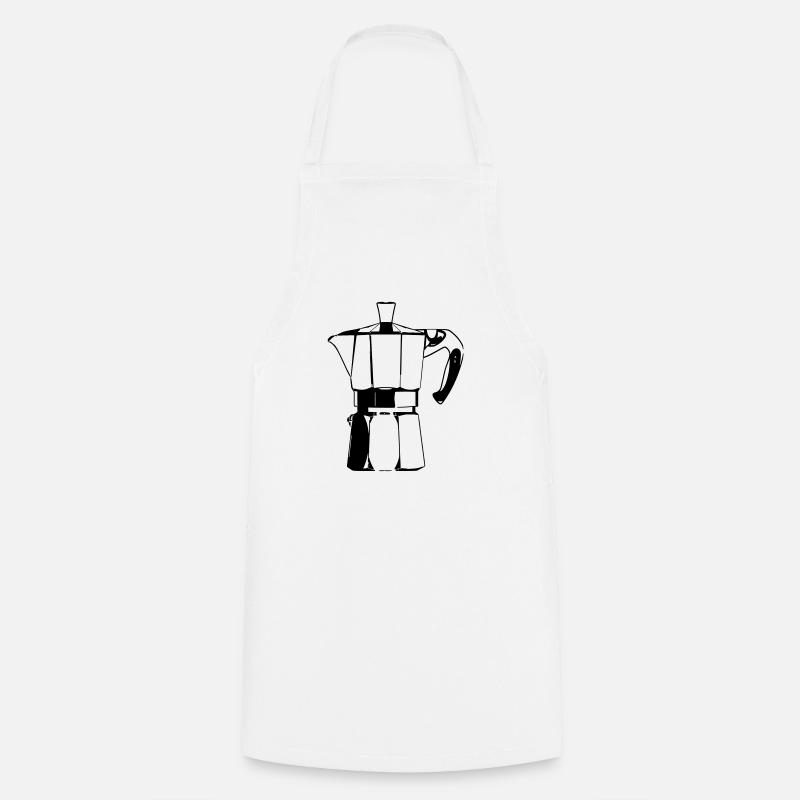 Espresso machine black - Cooking Apron - white