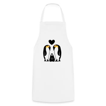 Familie Family Famille Pinguinfamilie Penguins - Kochschürze - Weiß - Vorne - AI Model Male 185 dark (185cm)