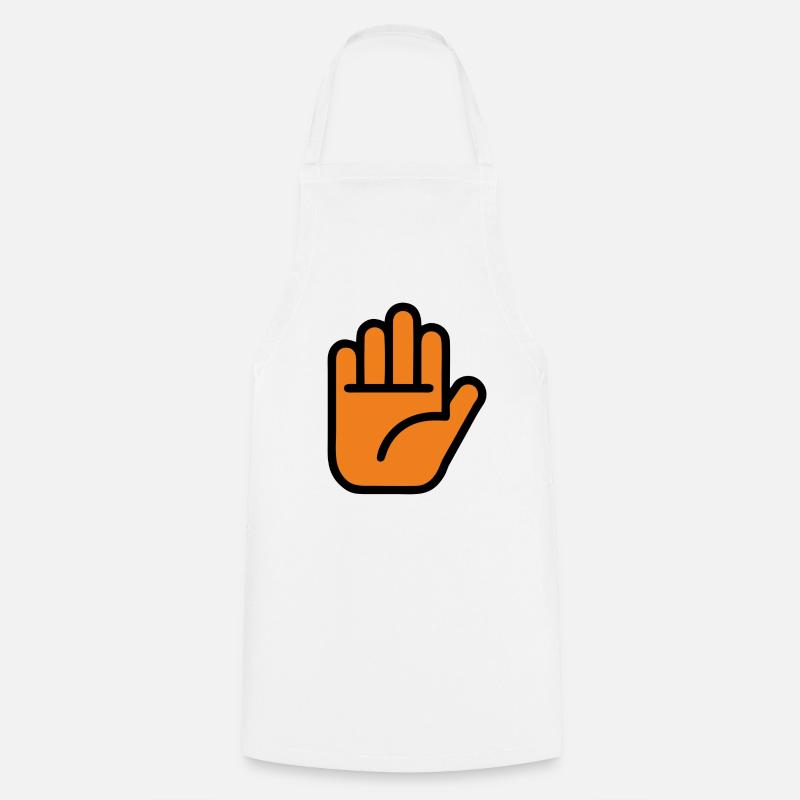 Main / Arrêt / Non. - Tablier de cuisine - blanc