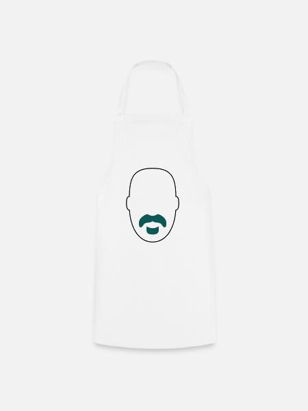 »Frank Zappa« Beard 2 - Kochschürze - Weiß