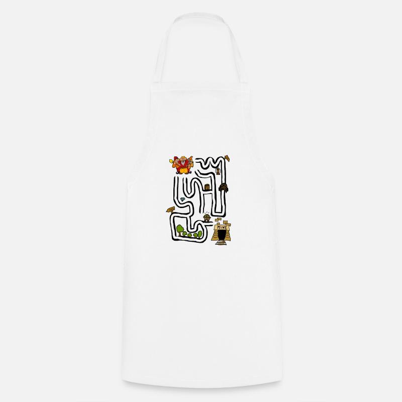 labyrinthe - Tablier de cuisine - blanc