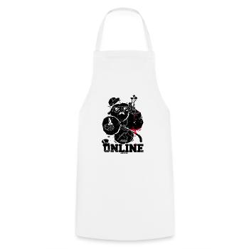 geek addict poker - Tablier de cuisine - blanc - Devant - AI Model Male 185 dark (185cm)