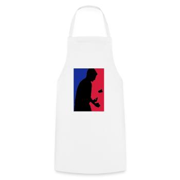 Flip Cup - Kochschürze - Weiß - Vorne - AI Model Male 185 dark (185cm)