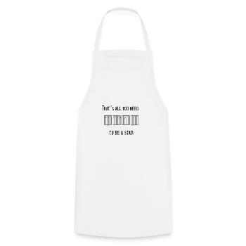 That's all you need to be a star - Cooking Apron - white - Front - AI Model Male 185 dark (185cm)