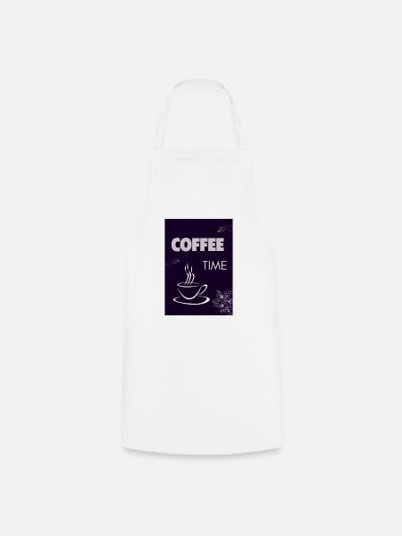 Coffee Time - Kochschürze - Weiß